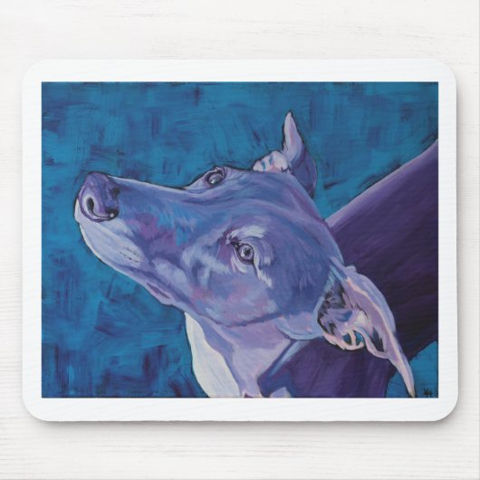 Blue Whippet Muismat (Voorkant)