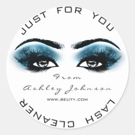 Blue Whit Beauty Glitter Coral Lash Makeup Cleaner Ronde Sticker