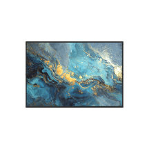 Blue & White Abstract Canvas – Home Decor