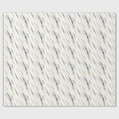 Blue White Abstract Stripes Verjaardag Cadeaupapier (Vlak)
