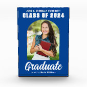 Blue White Afstuderen Arch Modern Afstuderen Fotoblokken (Voorkant)