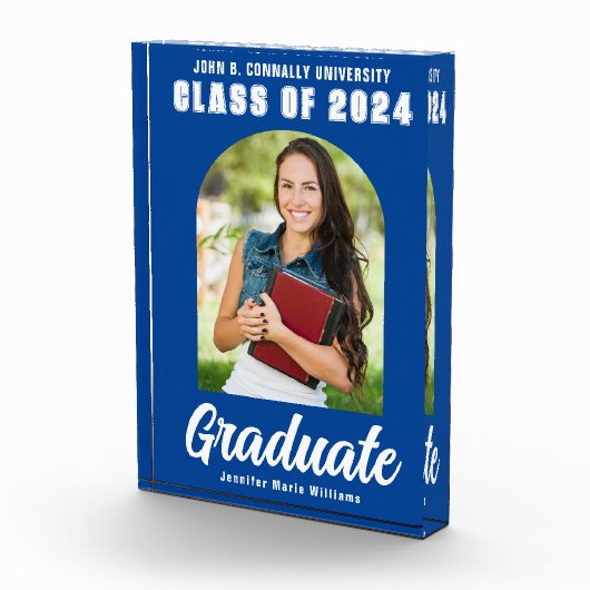 Blue White Afstuderen Arch Modern Afstuderen Fotoblokken (Rechts)