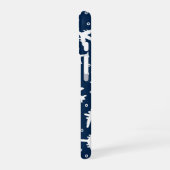 Blue White Aircraft Pattern iPhone 16 Hoesje (Linkerkant)