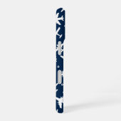 Blue White Aircraft Pattern iPhone 16 Hoesje (Rechterkant)