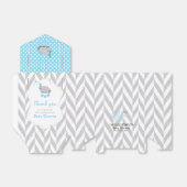 Blue, White and Gray Elephant Bedankdoosjes (Uitgevouwen)