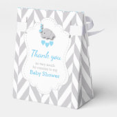 Blue, White and Gray Elephant Bedankdoosjes (Achterkant)