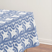 Blue White Art Design Patroon Tafelkleed (Voorbeeld)