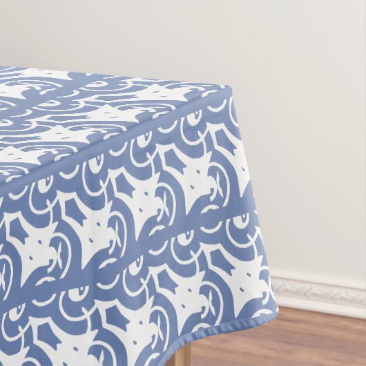 Blue White Art Design Patroon Tafelkleed (Voorbeeld)