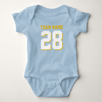 Blue White Baby Football Jersey Sports Romper