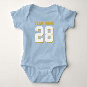 Blue White Baby Football Jersey Sports Romper