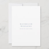 Blue & White Bachelor Weekend Invitation Kaart (Voorkant)