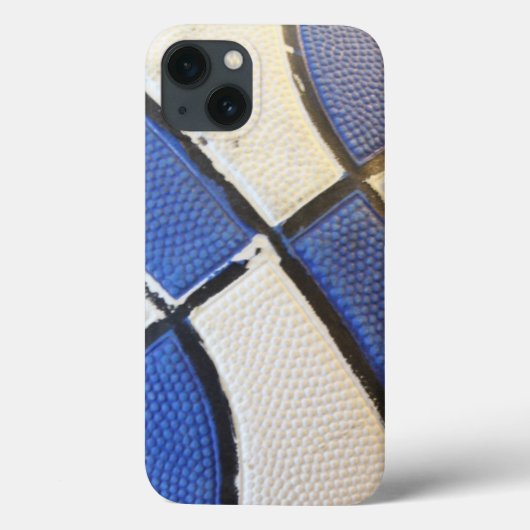 Blue & White Basketball Phone Case (Achterkant)