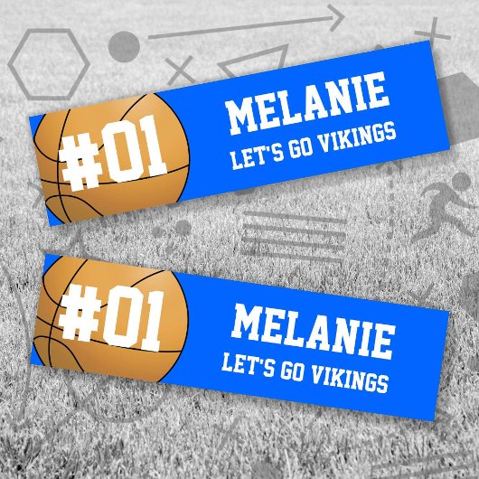 Blue White Basketball Team Bumpersticker