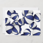 Blue White Basketballs Jongens Verjaardagsfeest Kaart (Achterkant)