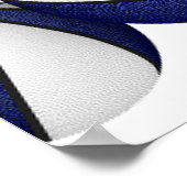 Blue White Basketballs verjaardagsfeestje welkom Poster (Hoek)