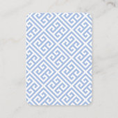Blue White Bauble Holiday Baby shower brengt boek  Informatiekaartje (Achterkant)