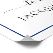 Blue White Bird Floral China Vase Welcome Weddensc Poster (Hoek)