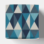 Blue White Black Geometric Rhombic Pattern Bedankdoosjes (Bovenkant)