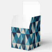 Blue White Black Geometric Rhombic Pattern Bedankdoosjes (Geopend)