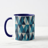 Blue White Black Geometric Rhombic Pattern Mok (Links)