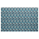 Blue White Black Geometric Rhombic Pattern Stof (Yard (91,4 cm))