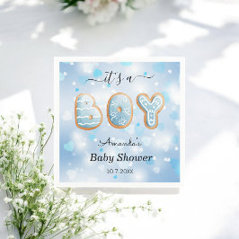 Blue White Boy Baby shower Servet