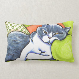 Blue White British Shorthair Cozy Off-Leash Art™ Kussen