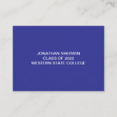 Blue White Bucket List Ideeën als Afstuderen gastb Advieskaart (Achterkant)