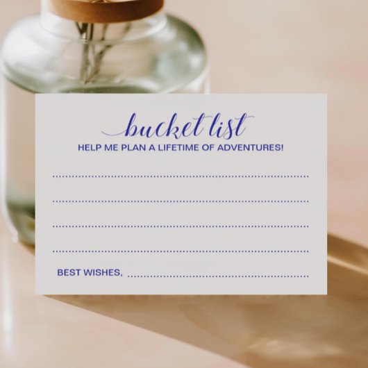 Blue White Bucket List Ideeën als Afstuderen gastb Advieskaart