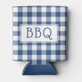 Blue White Buffalo Check BBQ Party Blikjeskoeler (Voorkant)