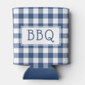 Blue White Buffalo Check BBQ Party Blikjeskoeler (Achterkant)