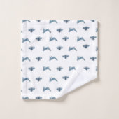 Blue White Bunny Bee Bad Handdoek (Wasdoekje)