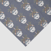 Blue White Champagne Gold Ornaments Christmas Tissuepapier (Detail)