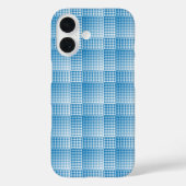 Blue White Checker Abstract Pattern Case-Mate iPhone Case (Achterkant)