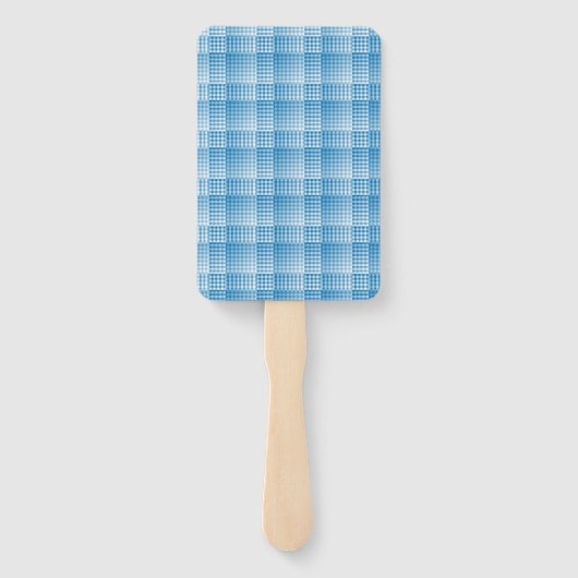 Blue White Checker Abstract Pattern Handwaaier (Achterkant)
