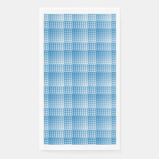 Blue White Checker Abstract Pattern Servet (Voorkant)