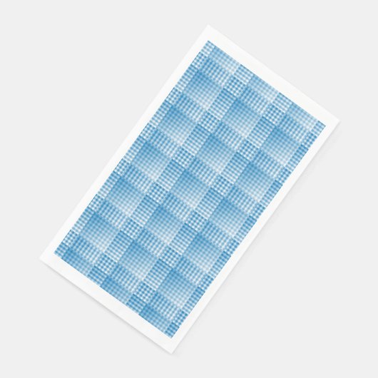 Blue White Checker Abstract Pattern Servet (Hoek)