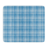 Blue White Checker Abstract Pattern Snijplank (Voorkant)