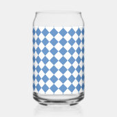 Blue White Checker Diamond Pattern Blikvorm Glas (Voorkant)