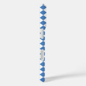 Blue White Checker Diamond Pattern Case-Mate iPhone Case (Achterkant / Rechts)