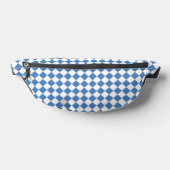 Blue White Checker Diamond Pattern Heuptasje (Liggend)