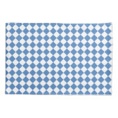 Blue White Checker Diamond Pattern Kussensloop (Achterkant)