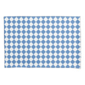 Blue White Checker Diamond Pattern Kussensloop (Voorkant)