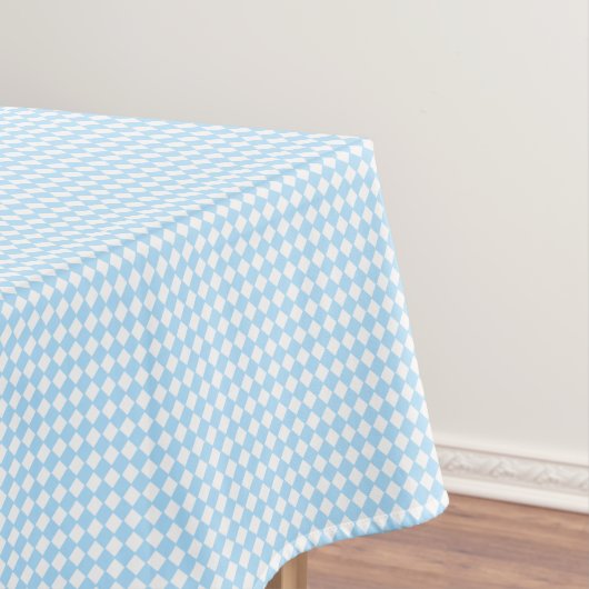 Blue White Checkered Check Pattern Modern Chic Tafelkleed (Voorbeeld)