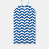 Blue White Chevron Pattern Cadeaulabel (Voorkant)