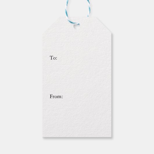 Blue White Chevron Pattern Cadeaulabel (Achterkant)