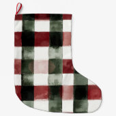 Blue White Chic Floral Grote Kerstsok (Voorkant)