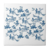 Blue & White China Tegel Pattern # 102A Tegeltje (Voorkant)