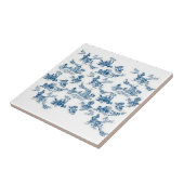 Blue & White China Tegel Pattern # 102A Tegeltje (Zijkant)