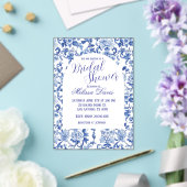 Blue & White Chinoiserie Bridal Shower Invitation Acryl Uitnodigingen (Insitu (Huwelijk))